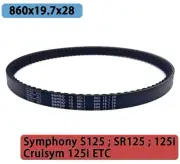 860x19.7x28 Bando Drive Belt For SYM Symphony S125 SR125 125i Cruisym 125i ETC*