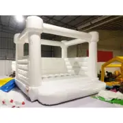White Inflatable Jumping Castle PVC with Blower