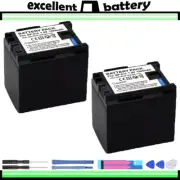 2x 1800mah Battery Pack For Canon BP-819 BP-819D BP-827 BP-827D CG-800 CG-800E