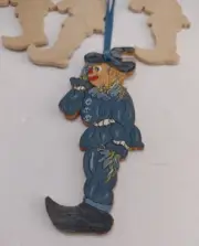 Wizard of Oz Scarecrow Wooden Ornaments 1 Finished Sample and 16 Unfinished