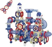 Space Marble Run Racing Set – 257 PCS STEM Maze Building Toy with Light-Up Marbles, Fun Learning & Education Toy, Build Your Own Marble Track