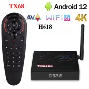 TX68 H618 Android12.0 Smart TV Box AV1 4K HD BT Wifi 2.4/5G WiFi 6 Media Player