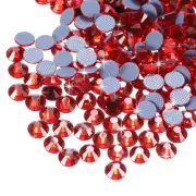 2880 Pcs Hotfix Rhinestones Flatback Crystal Glass Gems SS10 2.9mm,Light Red