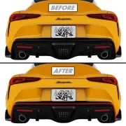 Redout Vinyl Decal Overlay for 2020-23 Toyota Supra Rear Diffuser Pinstripe (for: Toyota)