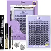 Lash Extension Kit B01 Eyelash Extension Kit B&Q DIY Lash Extension Kit 156 PCS Lash Clusters 8-18mm Cluster Eyelash Extensions Kit with Lash Bond and Seal(Kit,B01)