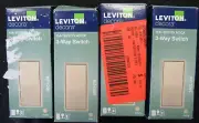 4x LEVITON 3-WAY SWITCH 5603-21S IVORY