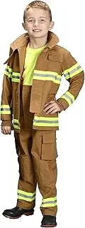 Aeromax Jr. Fire Fighter Bunker Gear, Tan, Size 6/8