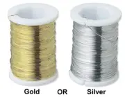Wire, Silver OR Gold 31 Gauge Wire Bead Wrapping 2x(24Yards) Spools 48 Yds Total