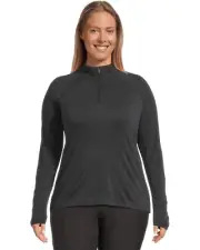 Smartwool Women’s Merino 250 1/4 Zip Baselayer Top Charcoal Heather Plus 3X NWT