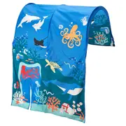 KURA bed tent, ocean animals pattern