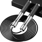 TINKAZ - Skipping Rope for Women Men Exercise with Adjustable Length Jumping Rope and Alloy & Silicone Handles Suitable for Workout Boxing Home Gym