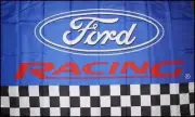 Ford Blue Checkered Racing 3x5 Ft Banner Flag Car Racing Show Garage Workshop
