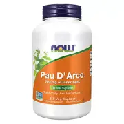 NOW FOODS Pau D' Arco 500 mg 250 Veg Capsules