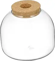 ULTECHNOVO Cork Glass Bottle Decor Plants Large Terrarium Vitroleros para Mini Propagation Station Containers Glass Jar with Lid Hydroponic Plants Terrarium Container Supplies Closed Wood