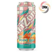 24x Cans Arizona Iced Tea With Natural Peach Flavor | 23oz | Sun Brewed Style