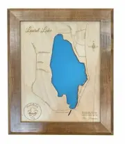 Laurel Lake, NH - Laser Cut Wood Map | Wall Art | Made to Order