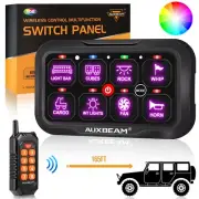 AUXBEAM RGB 8 Gang Switch Panel LED Light Bar Remote Control Relay System Marine (for: Subaru)