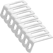 Tofficu Heavy Duty l Shaped Corner Brackets Right Angle Brackets for Shelves White DIY Friendly