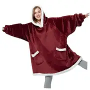 Wearable Blanket Hoodie with Sleeves - Sherpa Hooded Blanket Adult as Gifts