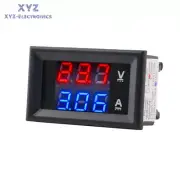 DC 100V 10A Voltmeter Ammeter Blue + Red LED Digital Amp Volt Meter Gauge US