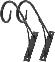 KONTONTY 1 Set Shepherd Hook Hanging Planter Bracket Garden Flower Pot Wall Hook Durable Plant Hanger for Space Saving Decor Rustic Style for Home Gardening