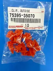 10-Pc Genuine Toyota 75395-35070 Many Models Clip O/S Molding