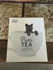 Fred Cat Purr-Tea Tea Infuser Silicone Grey Cats Kitchen Accessory, NEW