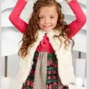 Matilda Jane Fur Vest Girl Sz 4 Once Upon A Time Snow Queen reversible