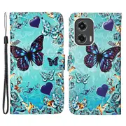 YB Pattern Printing Leather Case for Motorola Moto G Stylus 5G (2024), Folio Wallet Phone Cover
