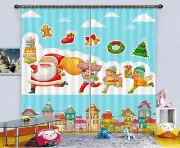 3D Girl Kid Tree G22 Christmas Window Photo Curtain Fabric Quality An