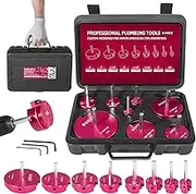 Premium 8Pcs PVC Pipe Reamer Kit - Complete Reamer Set, Fits Standard 1/2" Drills, Includes P3/4", 1", 1-1/4", 1-1/2", 2", 2-1/2", 3", 4" For Standard 1/2" Drills, Ideal for PVC, CPVC, ABS Pipes