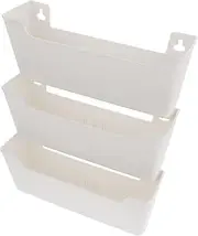 CAXUSD Modern Design Plastic Wall File Holder Sturdy Mail Organizer for Documents Letters Catalogs Office Storage Rack