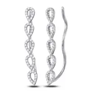 1/4CTW-Diamond CLIMBER EARRING