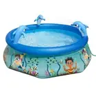 H2OGO!, Kids Inflatable Underwater Oasis Wet Spray Pool w Inflatable Dolphins
