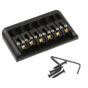 6 String Roller Saddle Hardtail Bridge Durable For Electric Guitar Replacement B