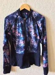 Lululemon If your lucky jacket size 8 blue pink moody mirage floral NWT