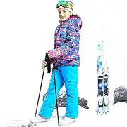 [7HAHA3] Girls Skiing Snowsuit Teen Snowboard Ski Jacket Pants Set Children Outdoor Coat Warm in -30°C (-22℉)
