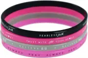 Creative Brands Threads of Faith Silicone Bracelet Set, Trust Grey 4 Pack