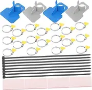 Mipcase 1Set Inflatable Pool Hose Support Pool Bracket with Clamps Holders Adhesive Ties for Pool Organization