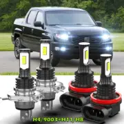 For Honda Ridgeline 2006-2014 - H4+H11 LED Headlight Bulbs&Fog Light Hi/Lo Beam (for: Smart)
