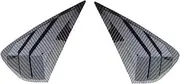 Sport Carbon Fiber C Pillar Window Scoop Louver Vent Sill Molding Trim Cover Exterior Accessories Compatible for Kia K3 Forte 2019-2021