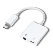 Joyroom S-Y105 iPhone Headphone Adapter, Lightning to 3.5mm Audio + Lightning Charger Splitter