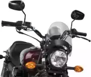 NC Flyscreen Windshield Light Tint Black Hardware 9in Harley Street 750 15-20