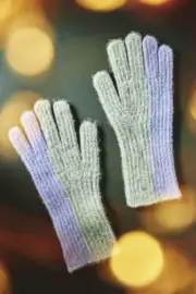 Anthropologie Two-Tone Gloves Green Blue New with Tags Winter Holiday Gift Soft