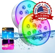 Luces LED Sumergibles Recargables Para Piscina 16 Luces De Piscina Que Cambian..