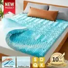 New Upgraded 7-Zone Memory Foam Mattress Topper 5/8cm Cooling High-Density Foam