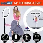 14"5500K Dimmable Diva SMD LED Ring Light Diffuser Stand Make Up Studio Lighting