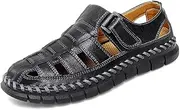 [VOODUE] Black Sandal for Men Fashion Summer Ladiator Open Toe Summer Beach Slippers Sandals Shoes for Men