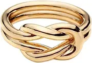 [Dtja] Layered Knot Silk Scarf Ring Brooch for Women Girls Dainty Infinity Love Knots Double Line Shawl Scarves Buckle Wrap Clasp Clip Finger Ring Size 8 Dress Accessories Jewelry Gift