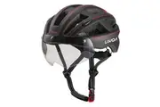 Mountain Bike Helmet Cycling Helmets with Detachable ic Goggles and Rear Light (Yellow)
